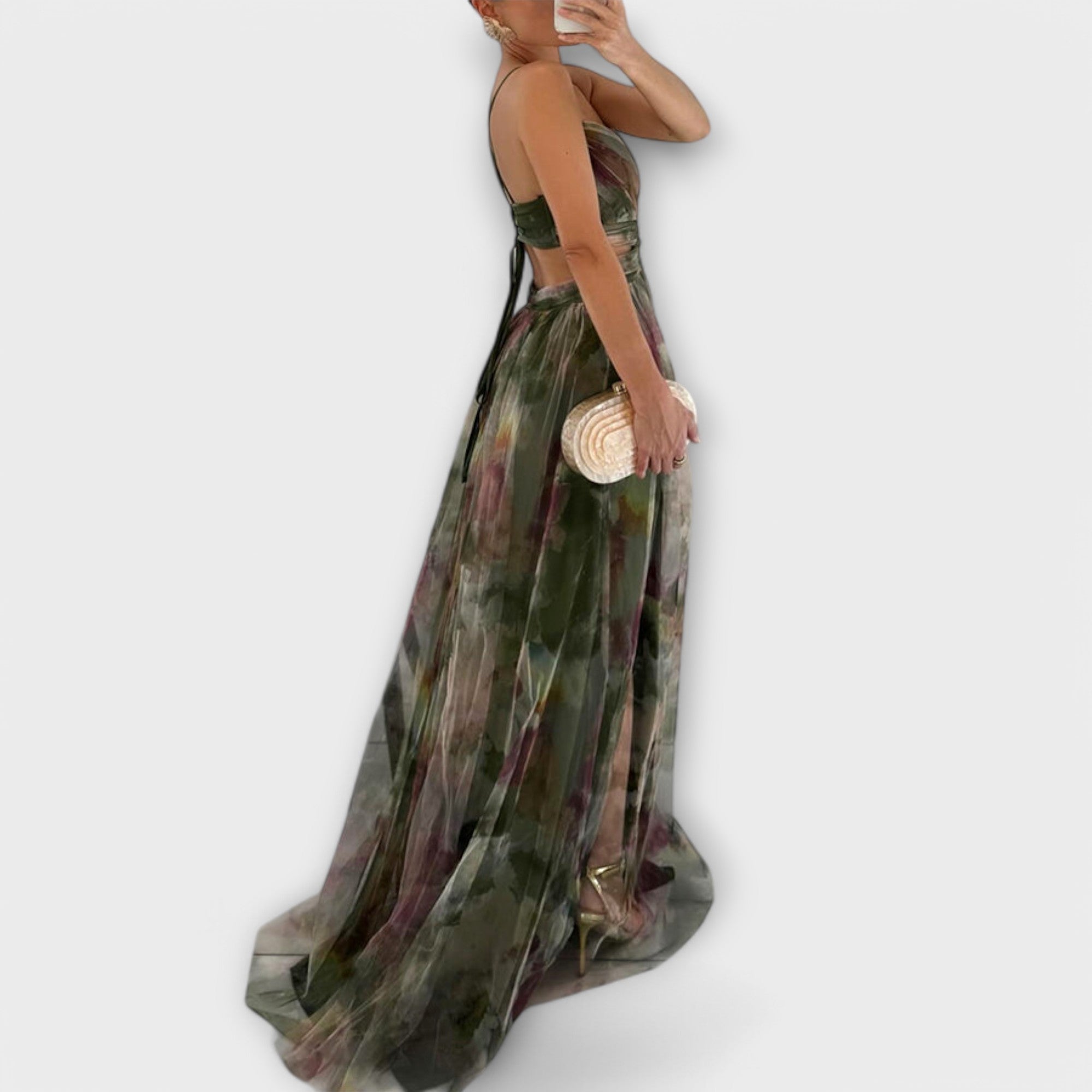 Robe Maxi Annai en Tricot - Élégante et Sculptante