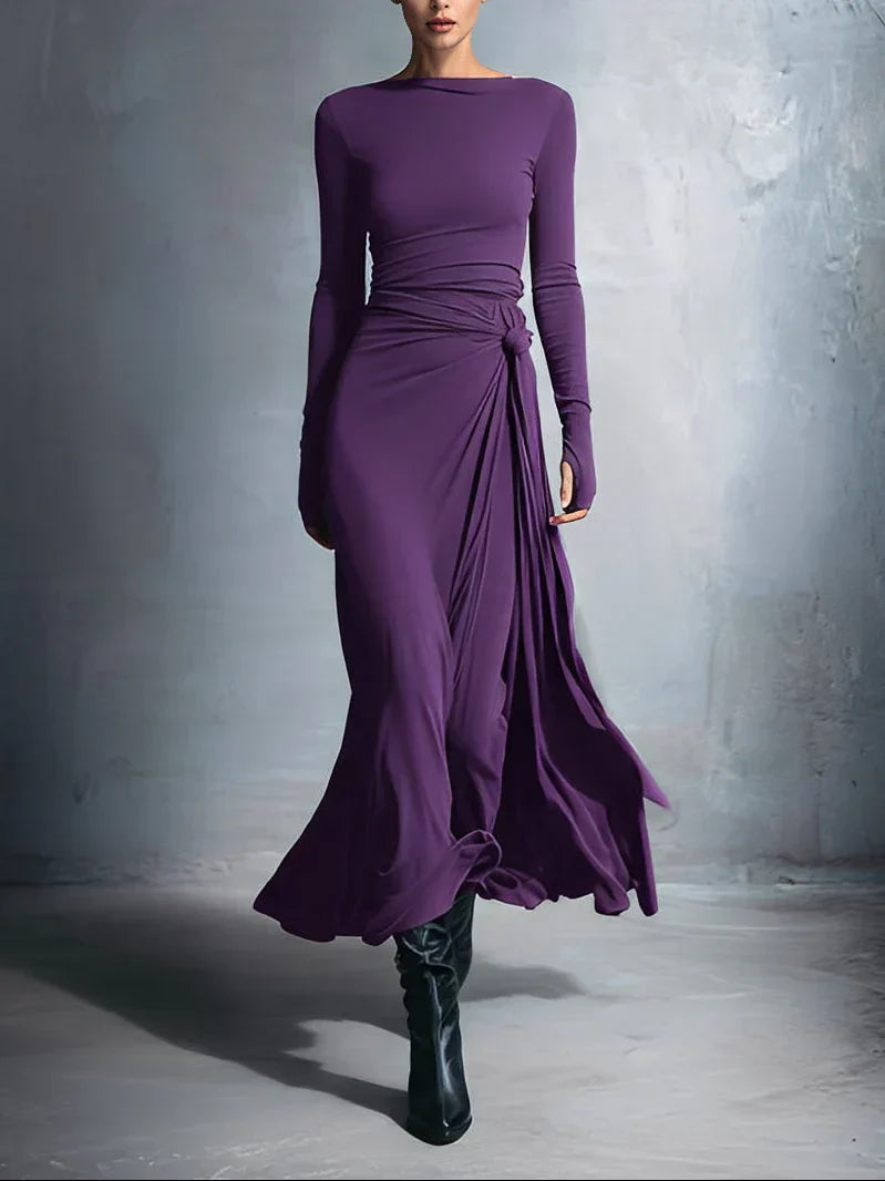 Naiara ❘ Robe maxi avec nœud latéral