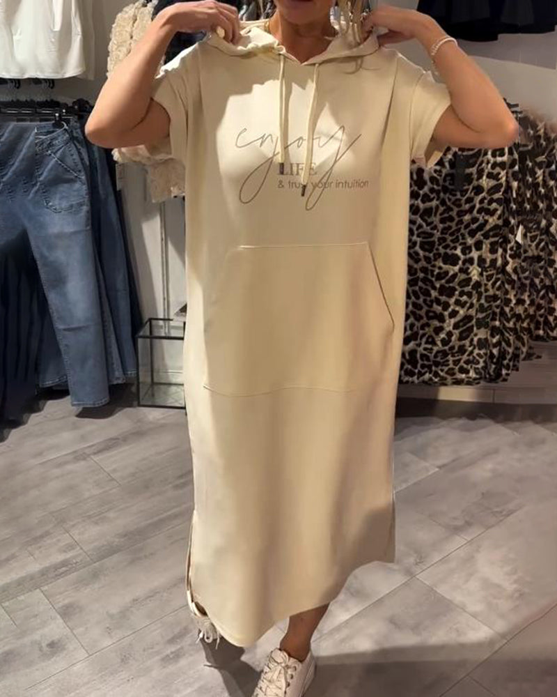 Bridget - Robe Sweat à Capuche Décontractée