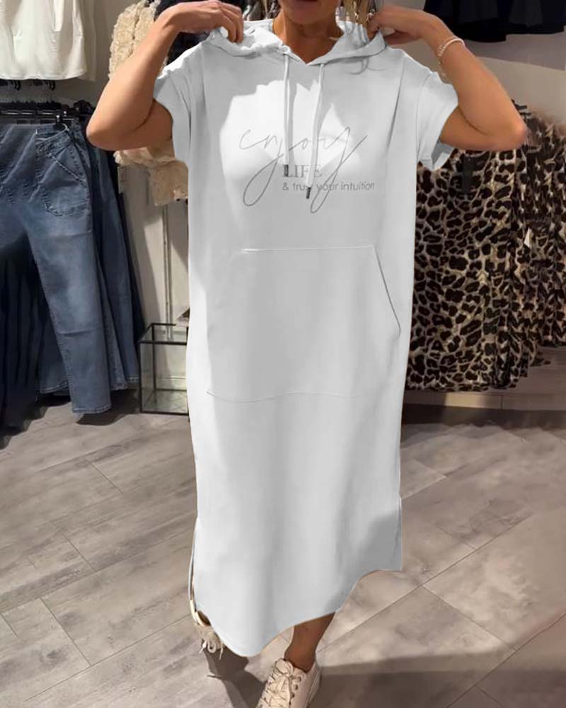 Bridget - Robe Sweat à Capuche Décontractée