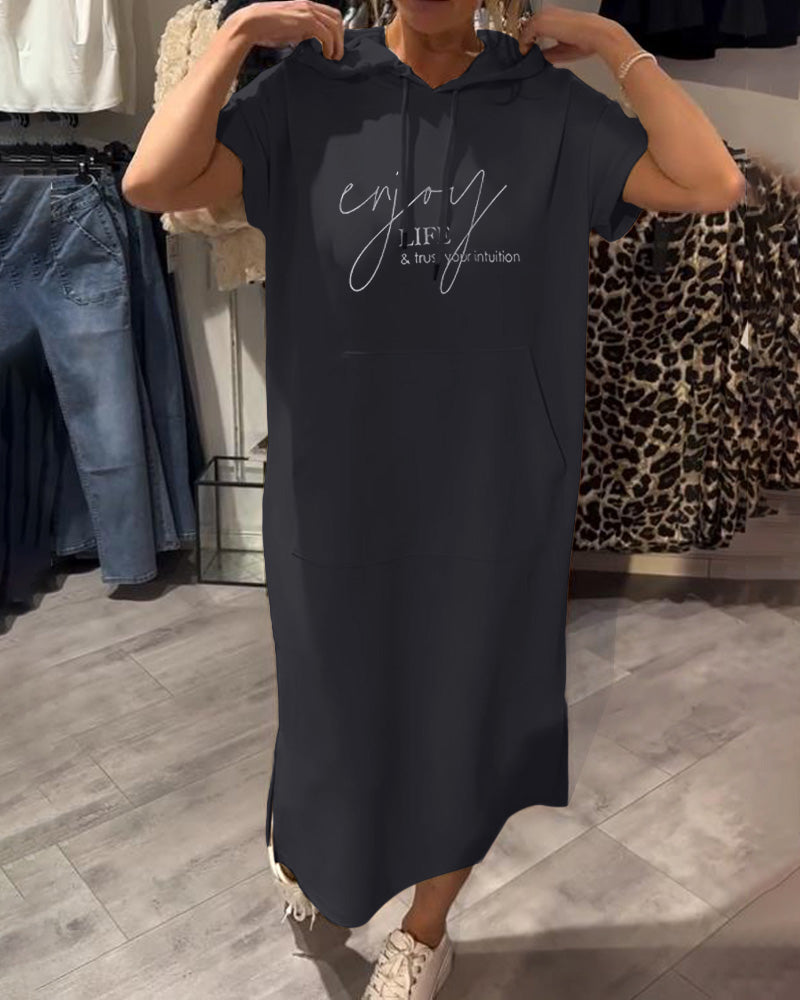 Bridget - Robe Sweat à Capuche Décontractée