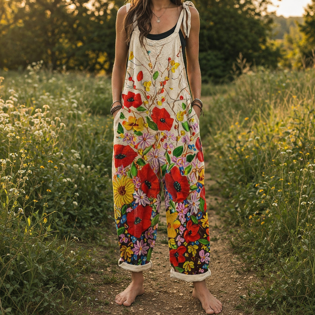 Lunelle - Salopette Floral Décontractée