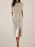 Dolly - Robe Midi avec Fente Latérale