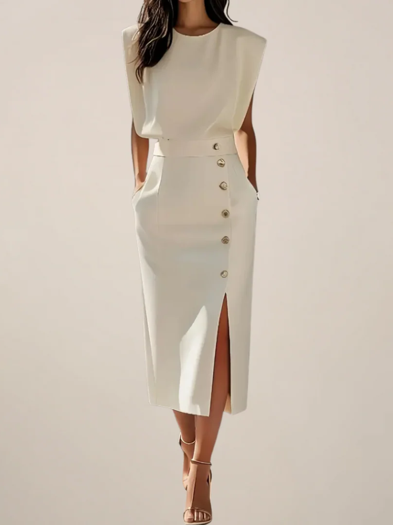 Dolly - Robe Midi avec Fente Latérale
