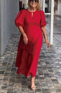 Juliana - Robe Élégante à Manches Bouffantes