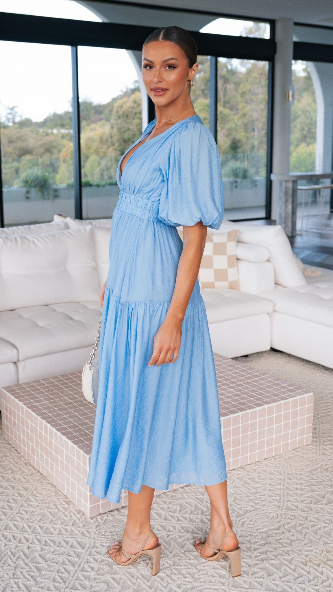 Robe Midi Erin - Bleu