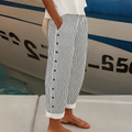 Caitlin | Pantalon à Boutons Rayé Élégant