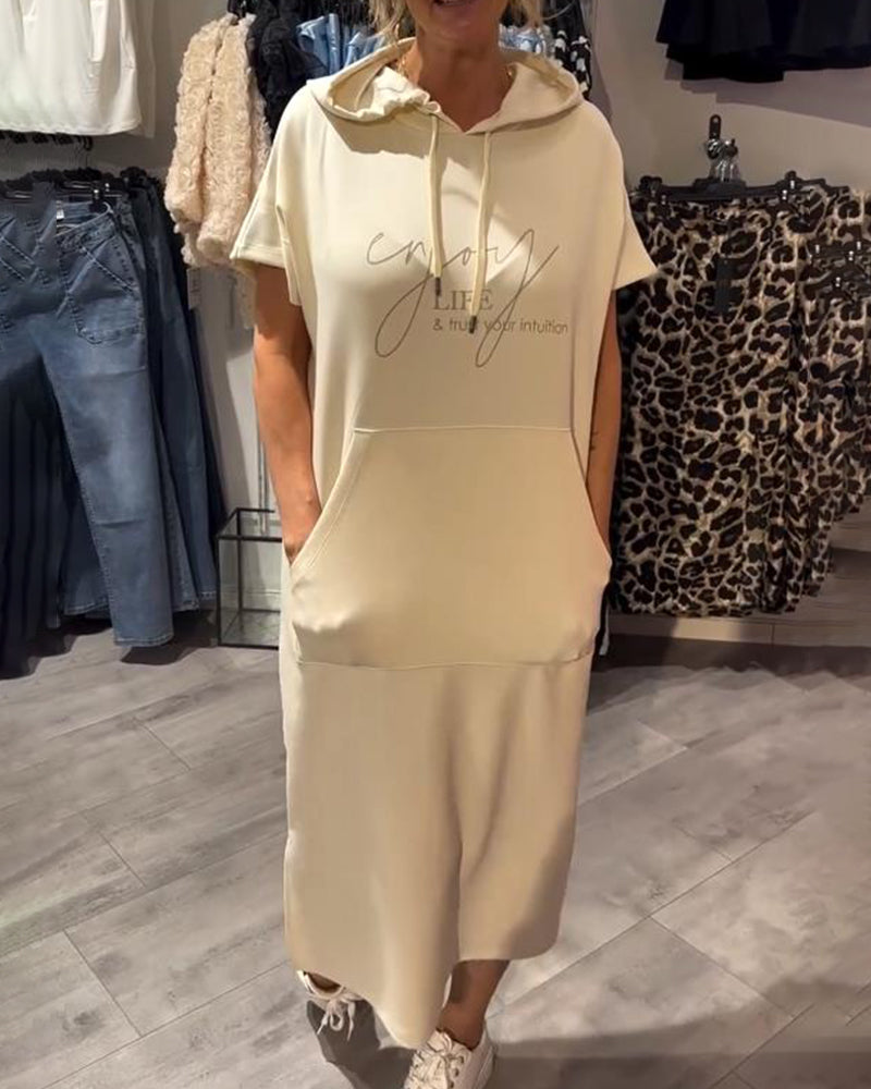 Bridget - Robe Sweat à Capuche Décontractée