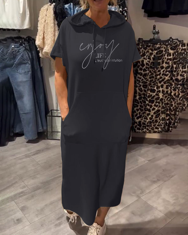 Bridget - Robe Sweat à Capuche Décontractée