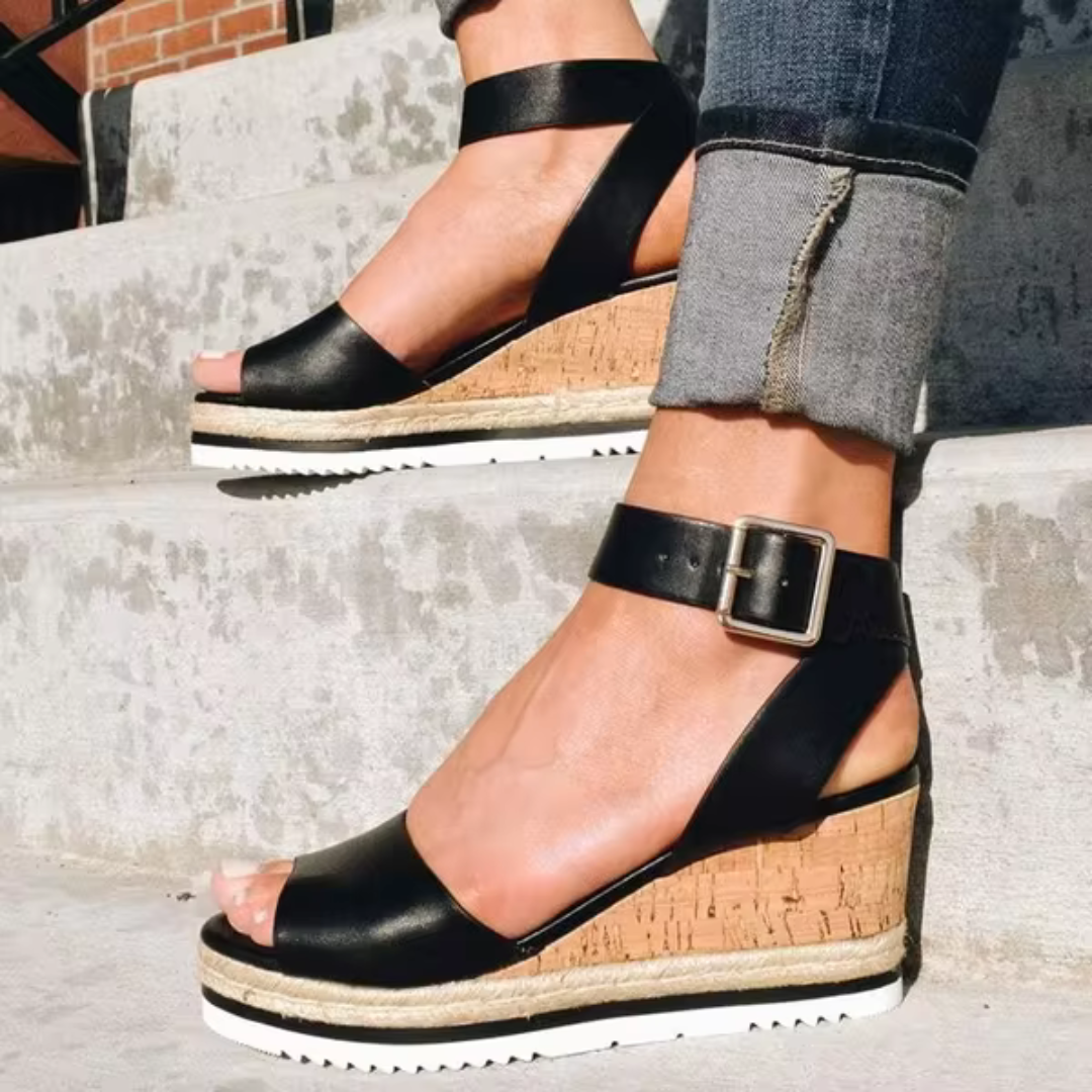 Cassandra - Sandales à Talons Wedge Élégantes