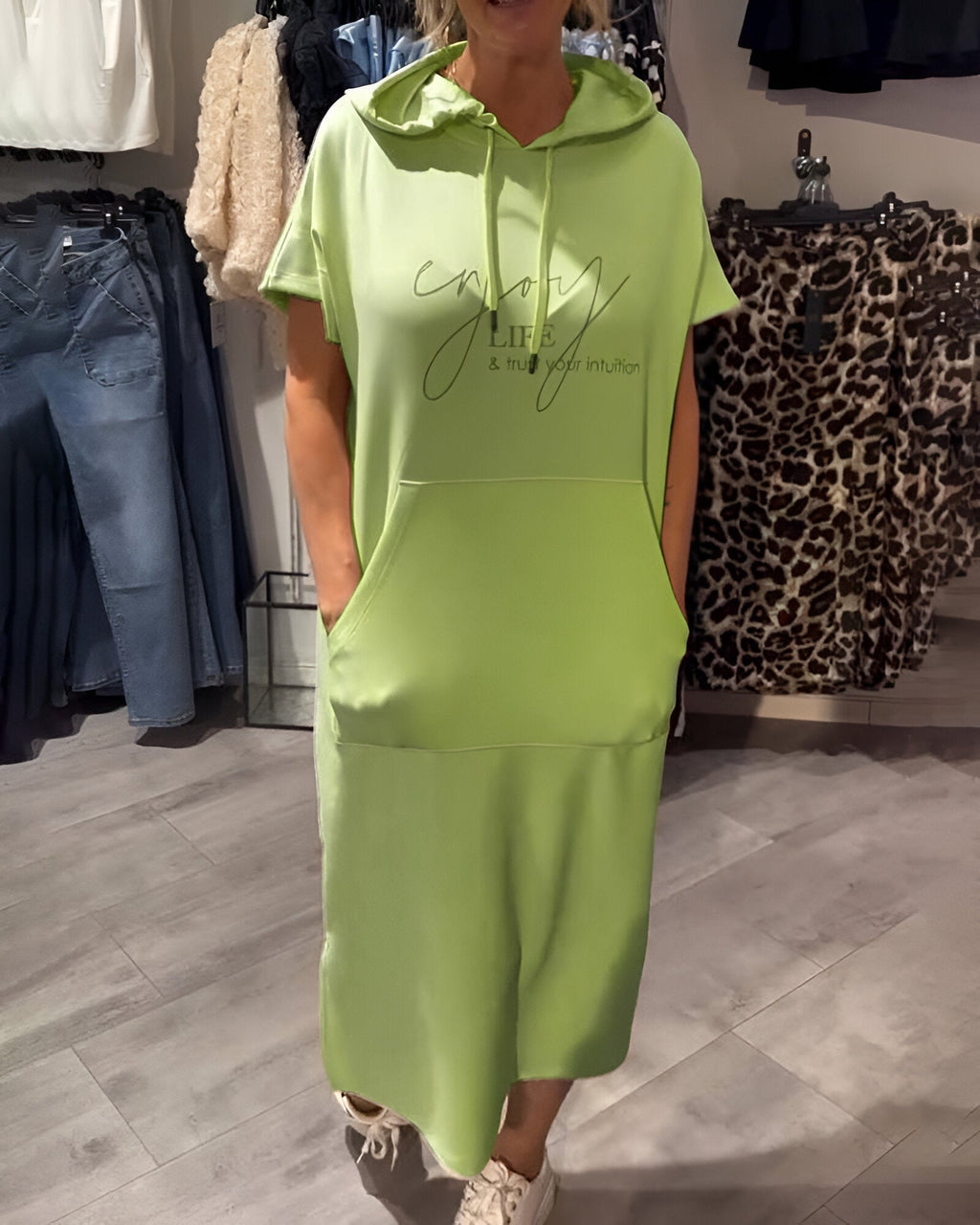 Bridget - Robe Sweat à Capuche Décontractée