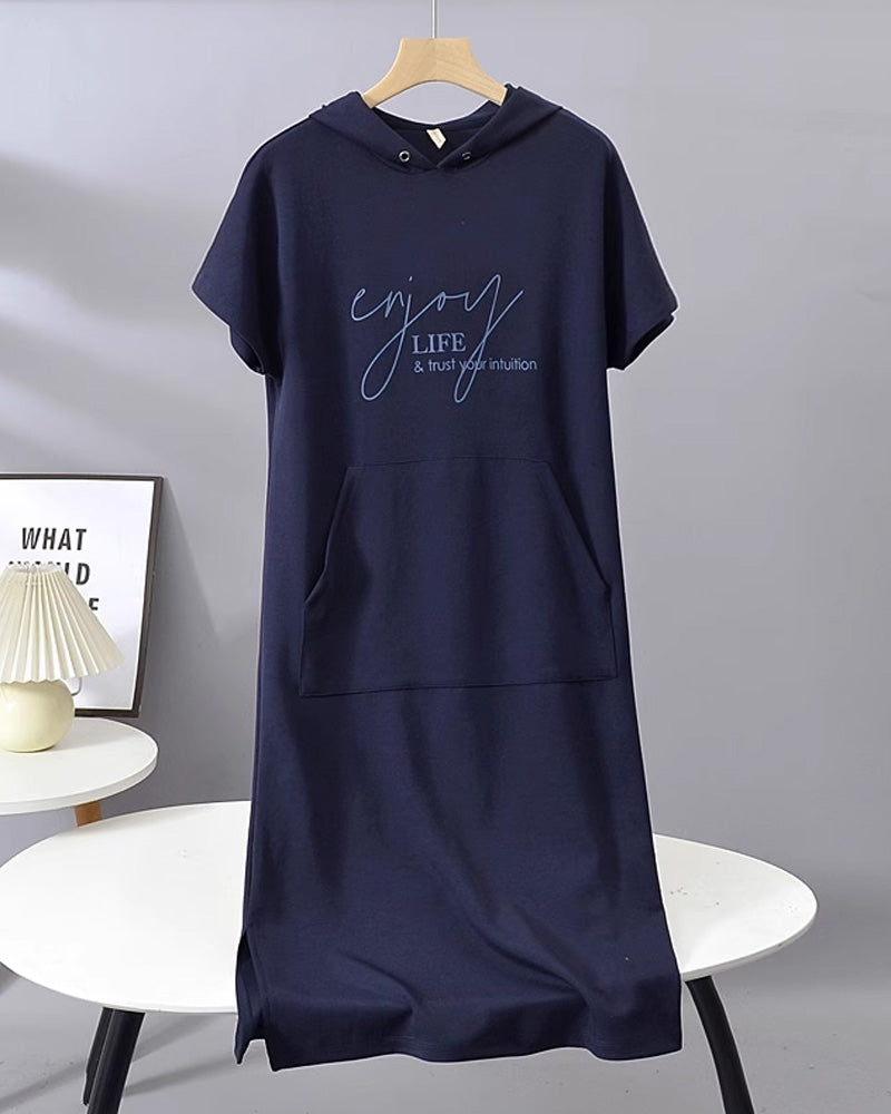 Bridget - Robe Sweat à Capuche Décontractée