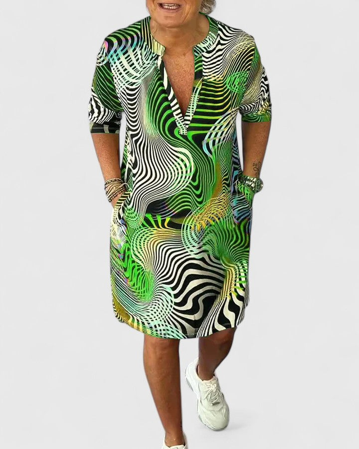 Helinae | Robe V-neck sophistiquée