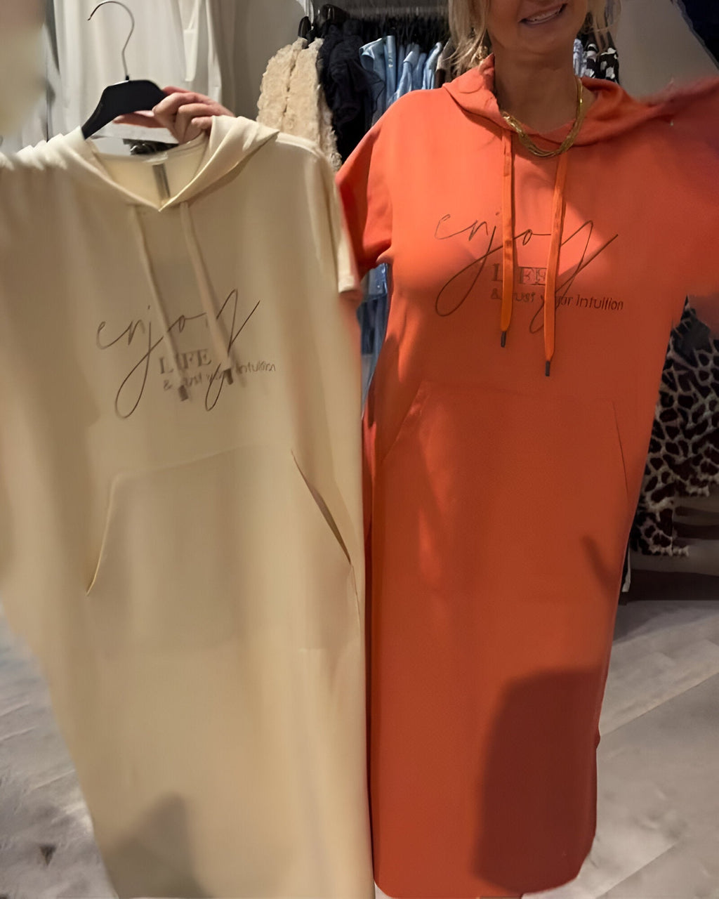 Bridget - Robe Sweat à Capuche Décontractée