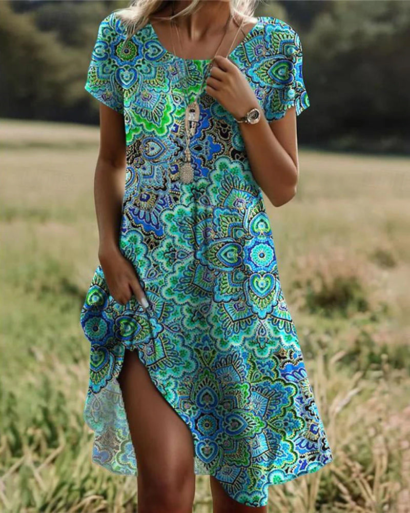 Alyanna - Robe Imprimée Vintage