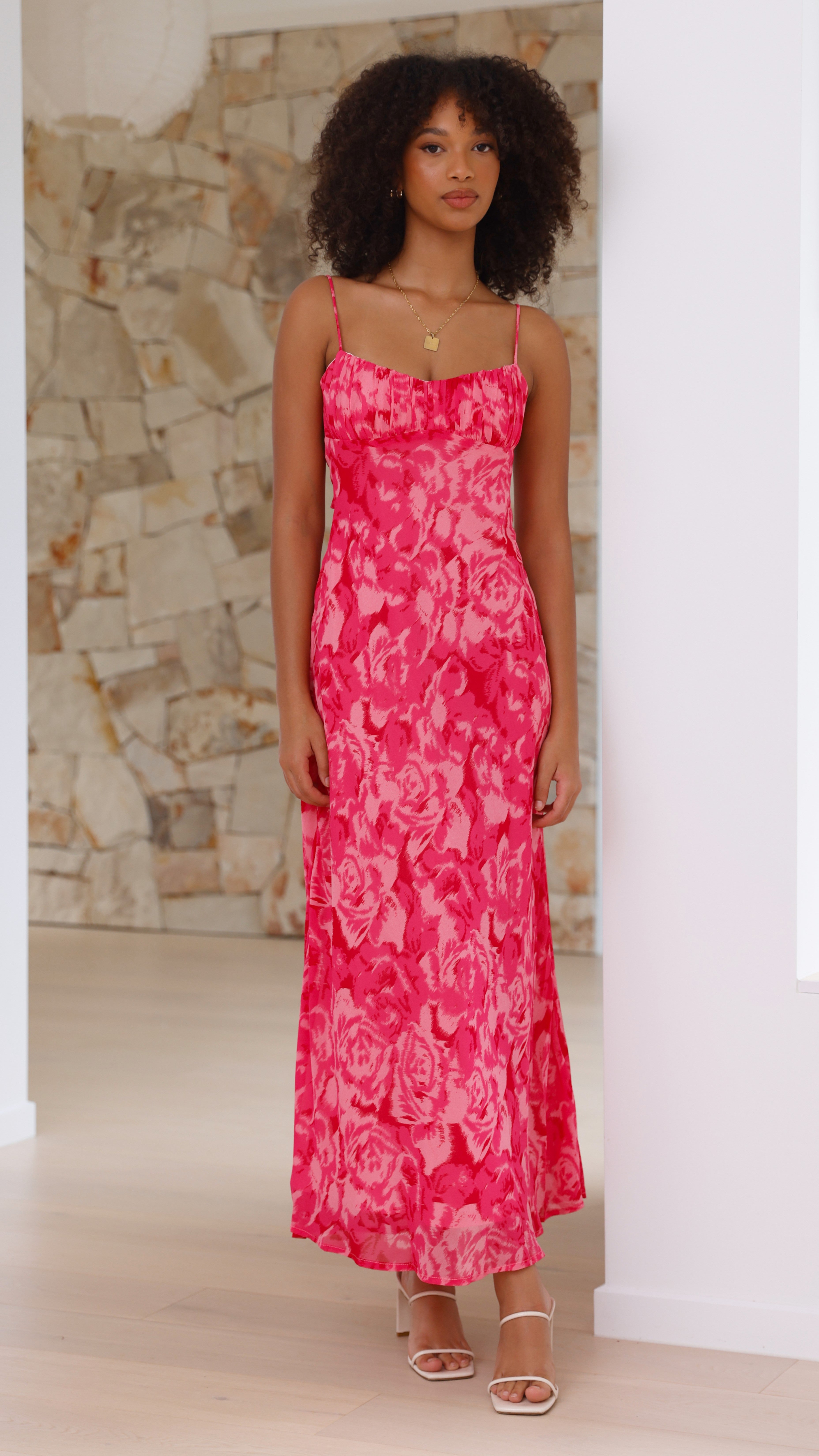 Robe Midi Margie - Fleurie Rose