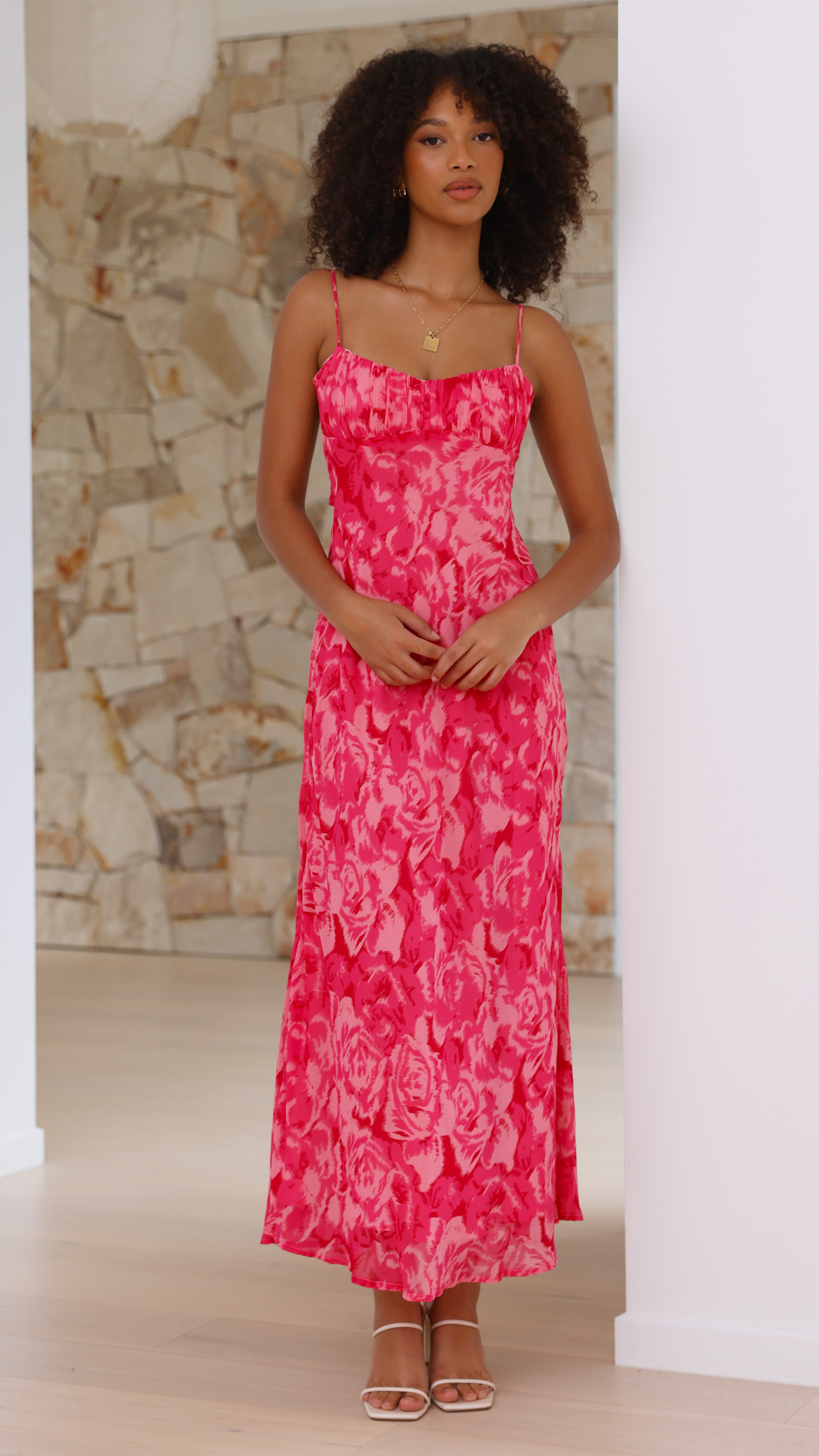 Robe Midi Margie - Fleurie Rose