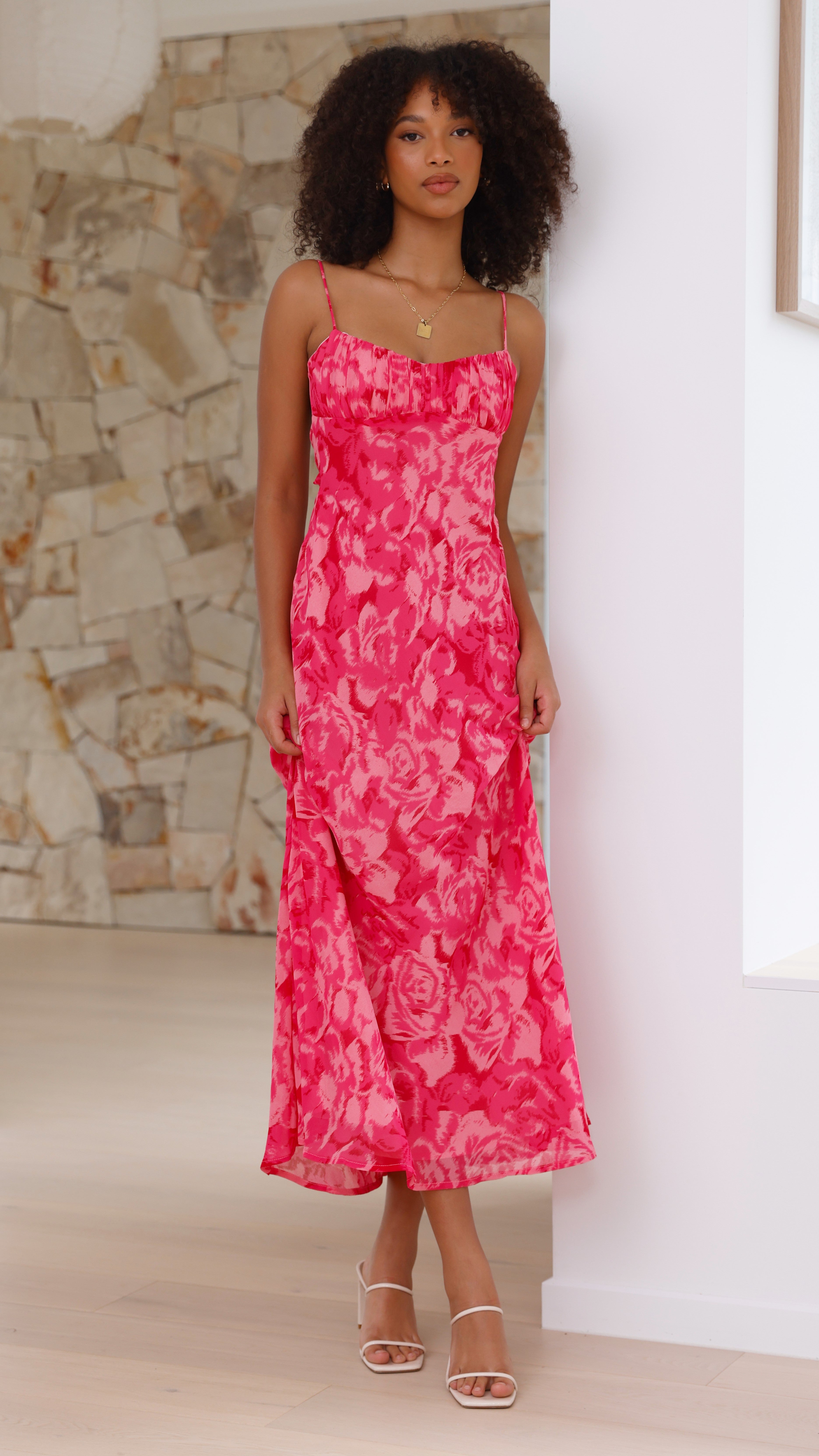 Robe Midi Margie - Fleurie Rose