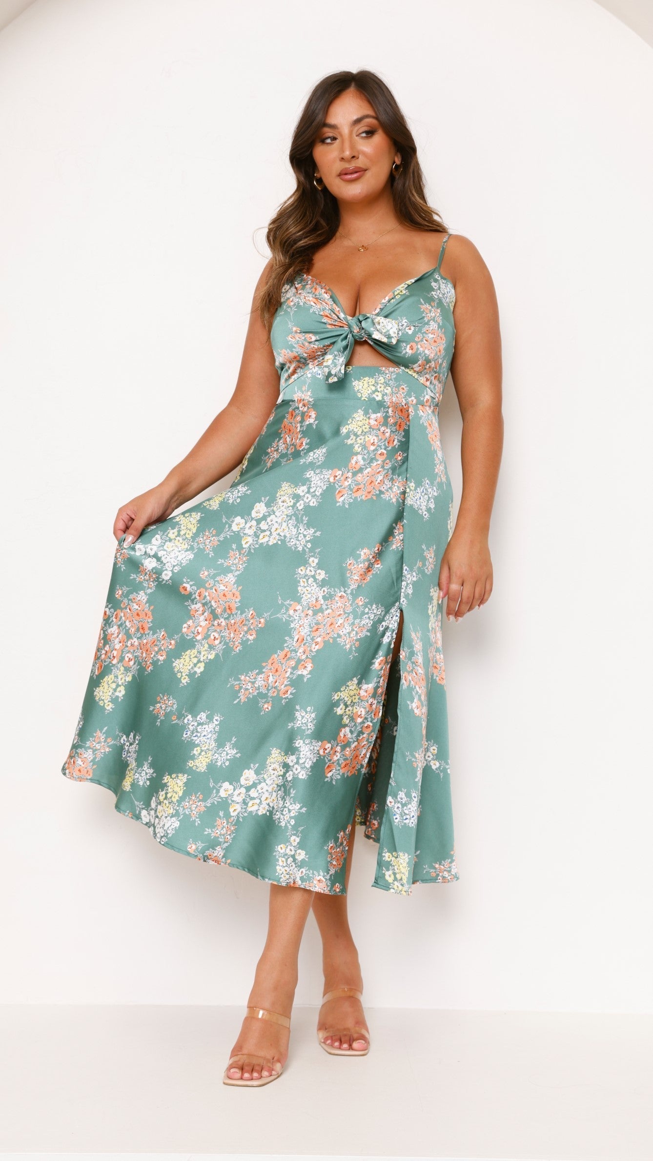 Robe Midi Dreamers - Fleur Verte