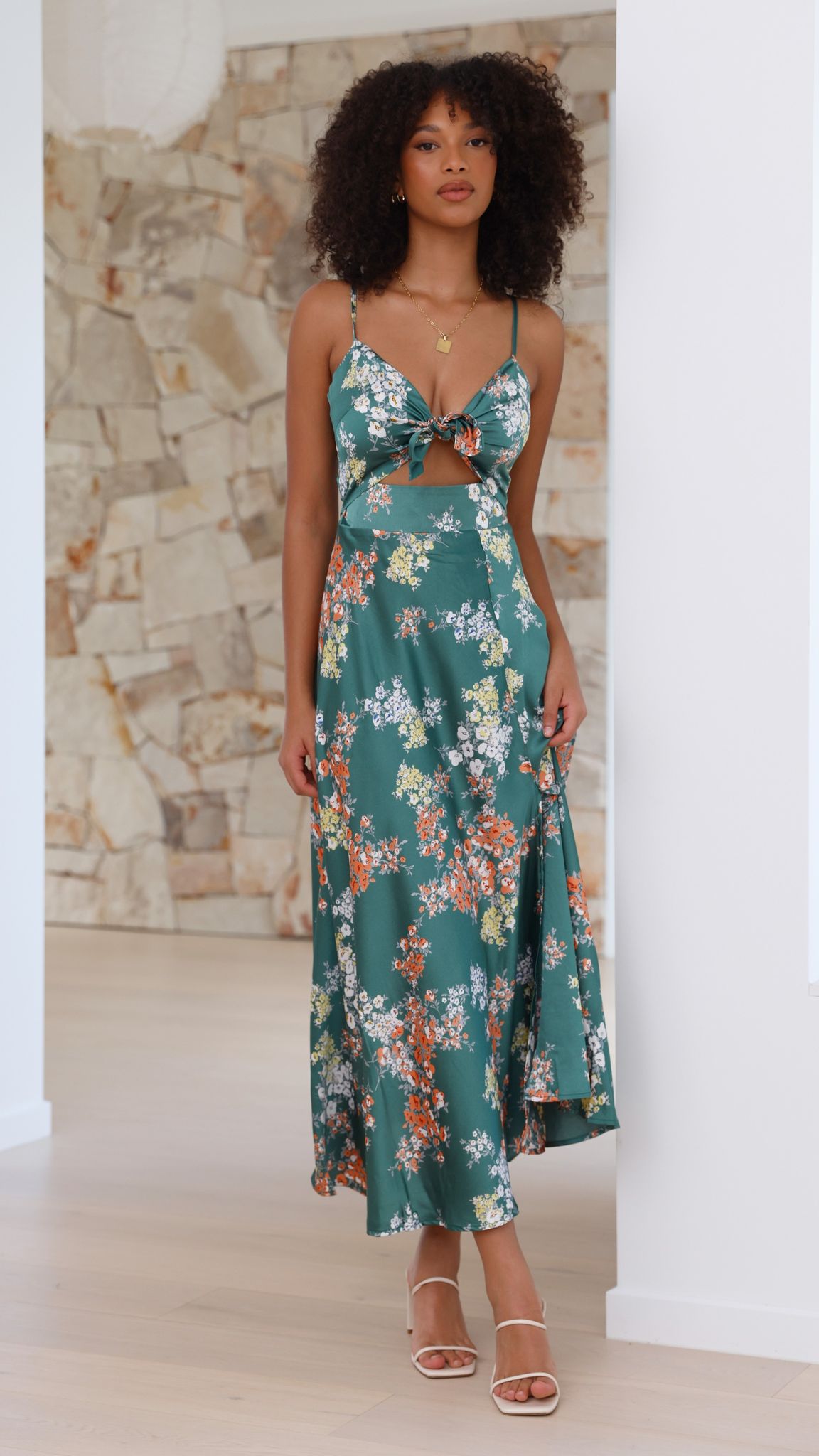 Robe Midi Dreamers - Fleur Verte