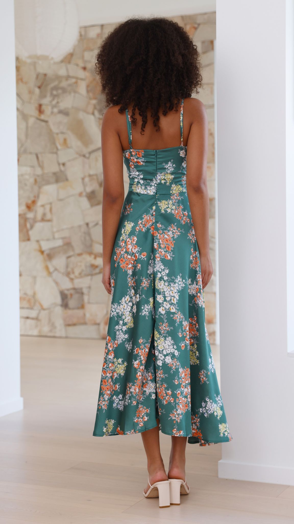 Robe Midi Dreamers - Fleur Verte