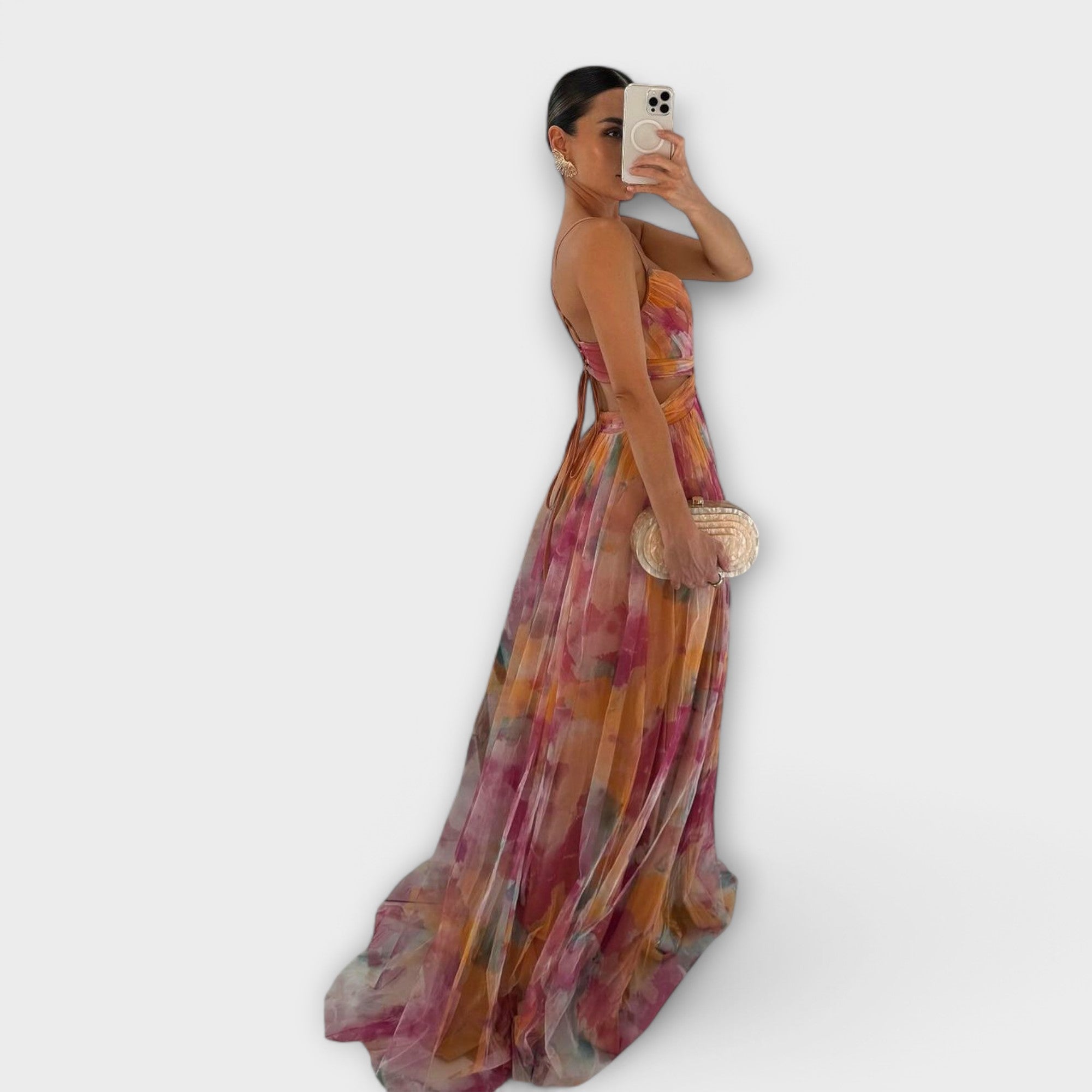 Robe Maxi Annai en Tricot - Élégante et Sculptante