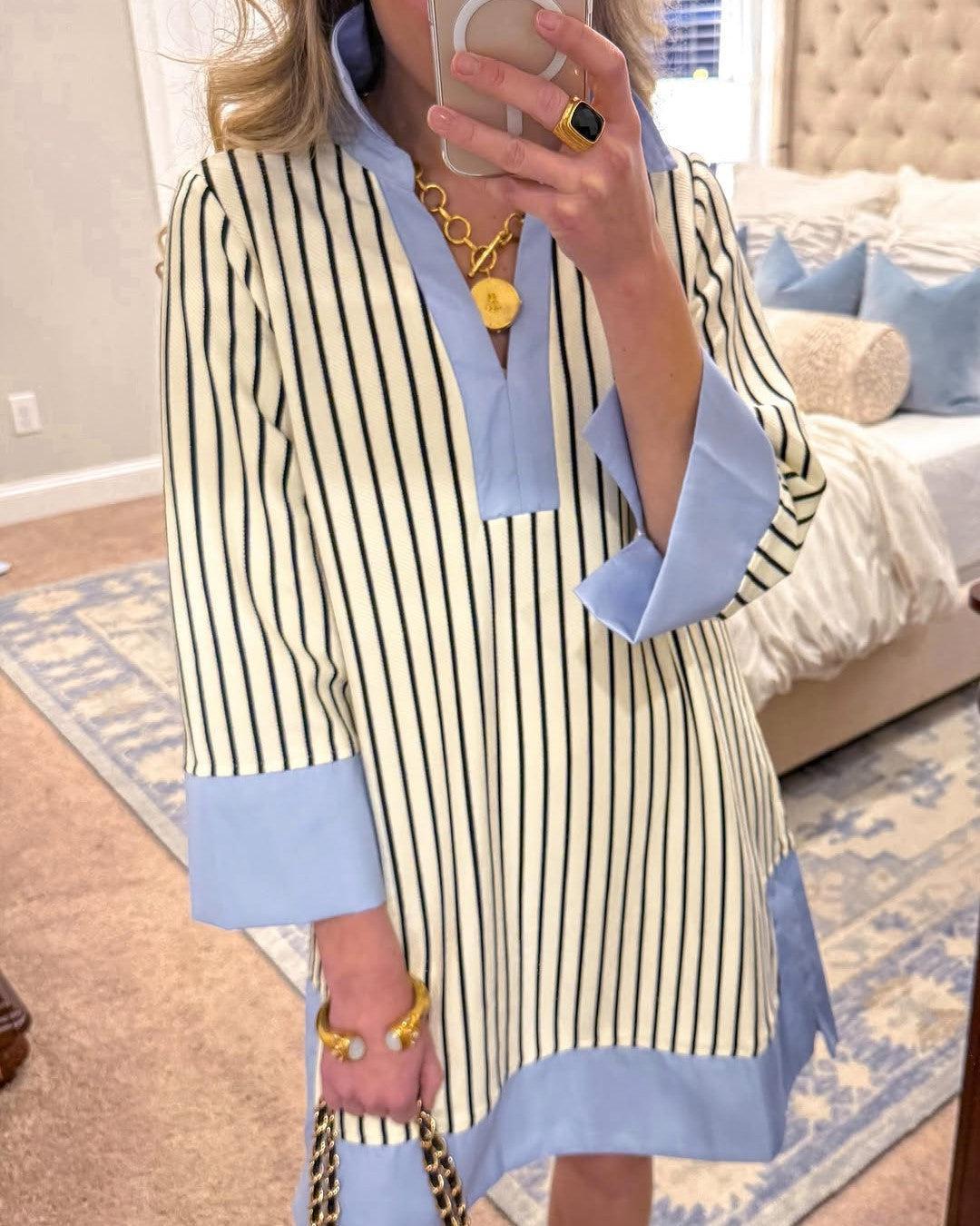 Margot - Robe à Rayures Classiques