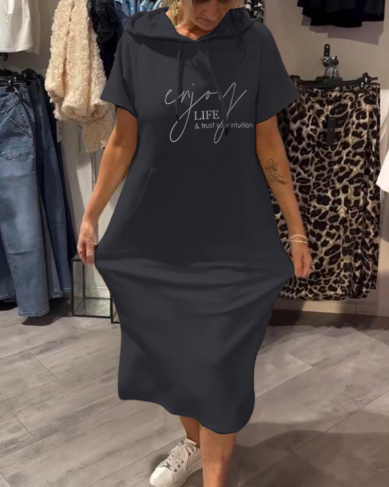 Bridget - Robe Sweat à Capuche Décontractée