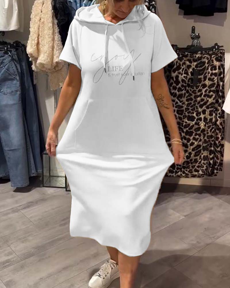Bridget - Robe Sweat à Capuche Décontractée