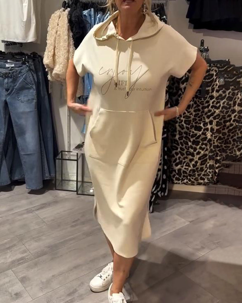 Bridget - Robe Sweat à Capuche Décontractée