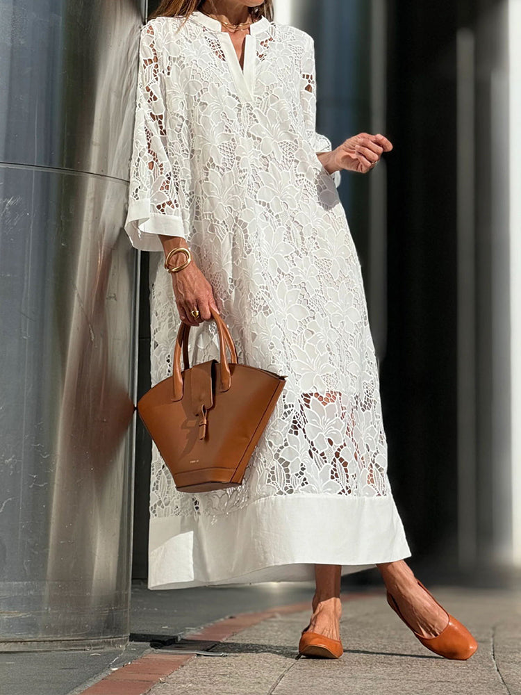 Nerisse - Robe en Dentelle Confortable
