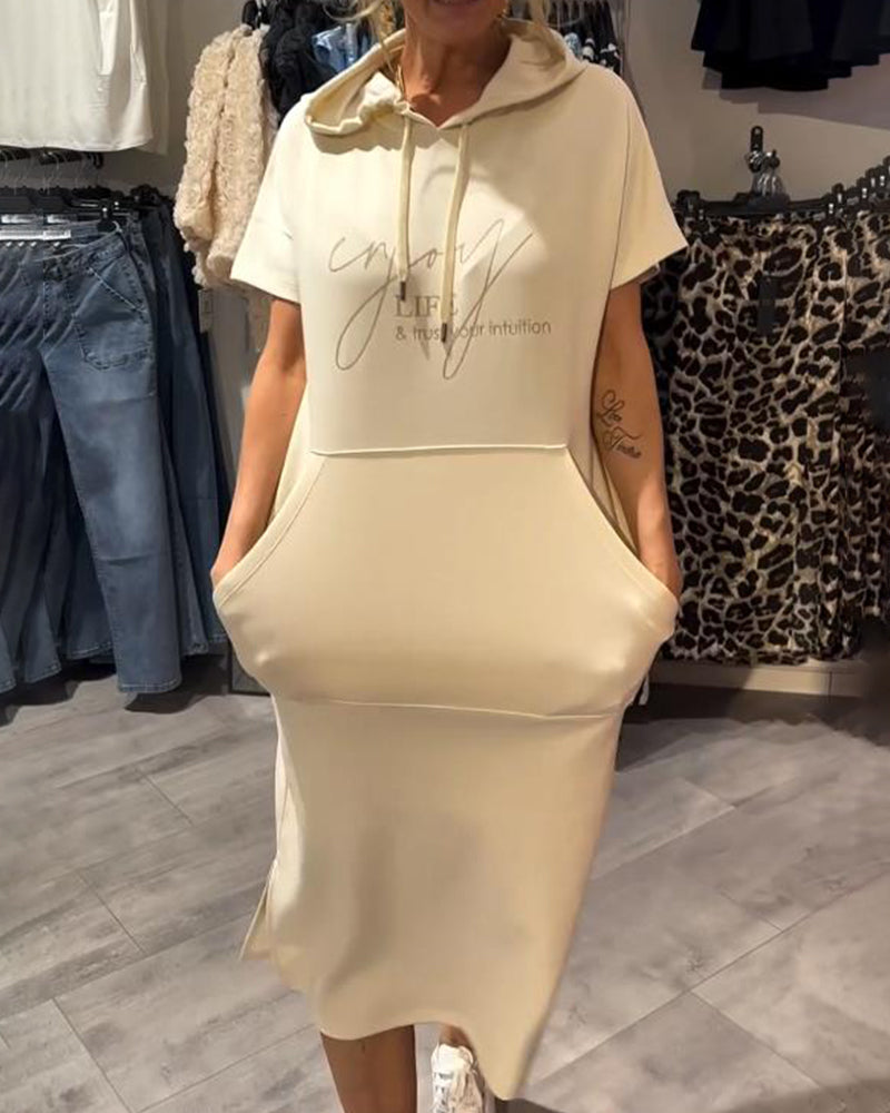 Bridget - Robe Sweat à Capuche Décontractée