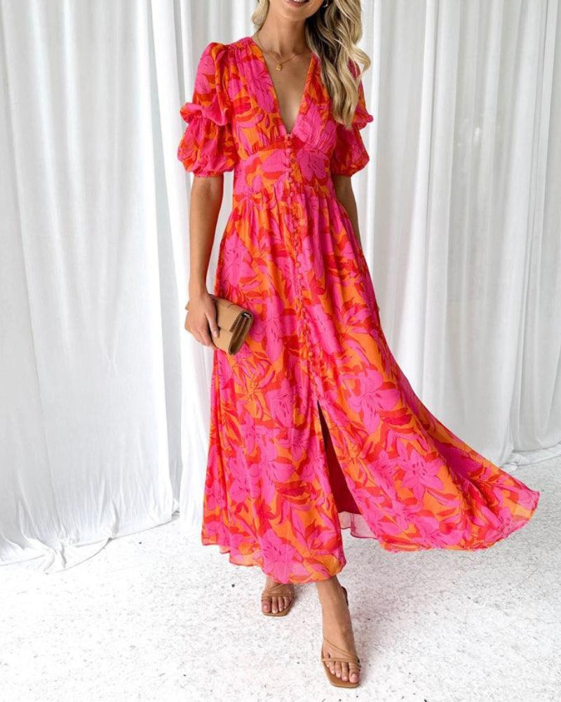 Zeria - Robe Tropicale Rayonnante