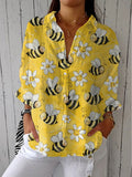 Blouse Soraya™ avec Imprimé d'Abeilles et de Fleurs