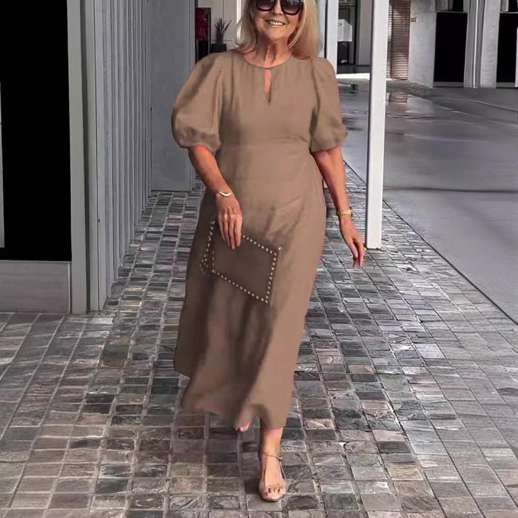 Juliana - Robe Élégante à Manches Bouffantes
