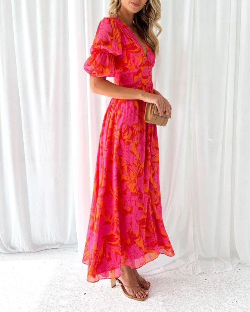 Zeria - Robe Tropicale Rayonnante