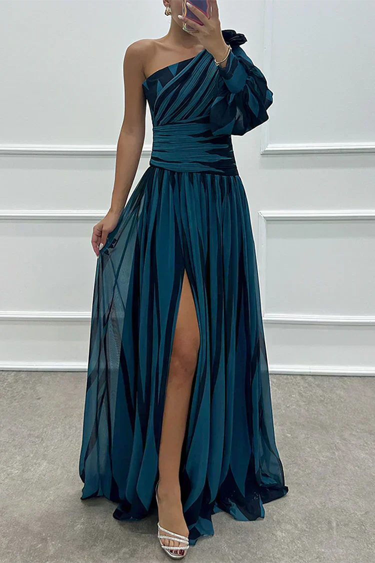Hazel™ | Robe Maxi Rayée Élégante à Épaule Dénudée