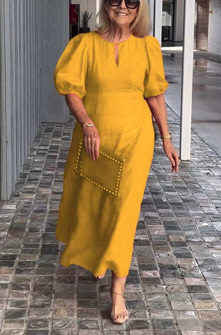 Juliana - Robe Élégante à Manches Bouffantes