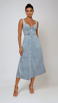 Robe Midi Abrianna - Denim Clair