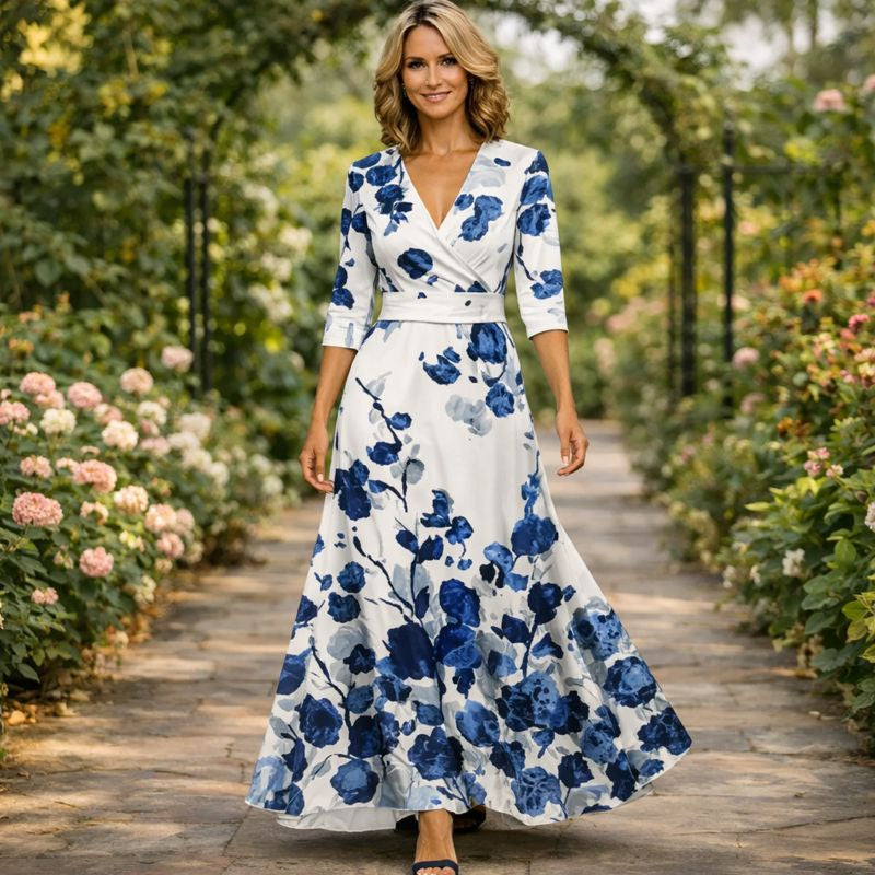 Lillian | Robe Maxi Fluide Style Wrap