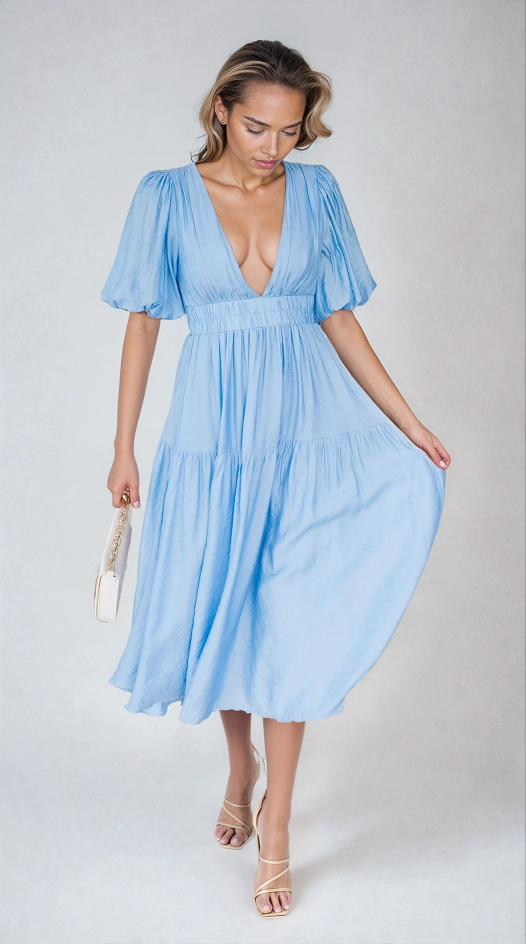 Robe Midi Erin - Bleu