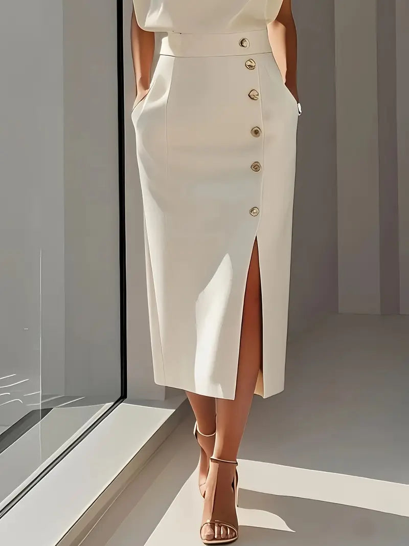 Dolly - Robe Midi avec Fente Latérale