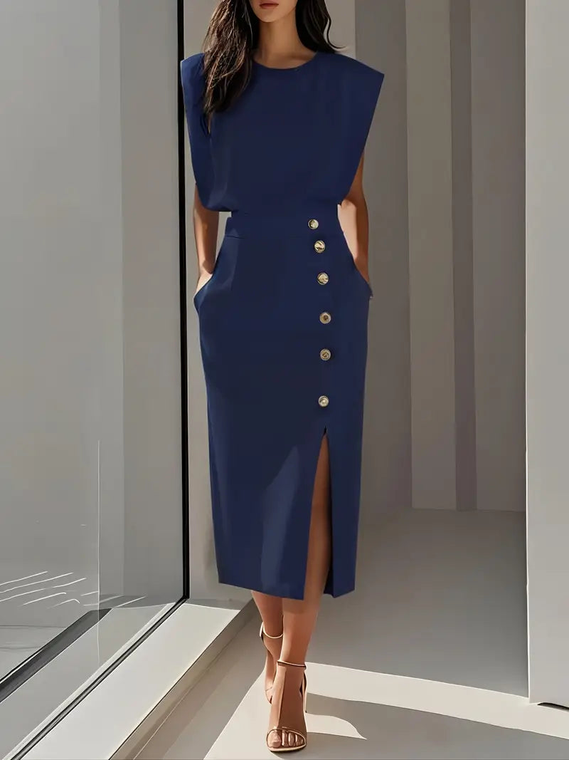 Dolly - Robe Midi avec Fente Latérale