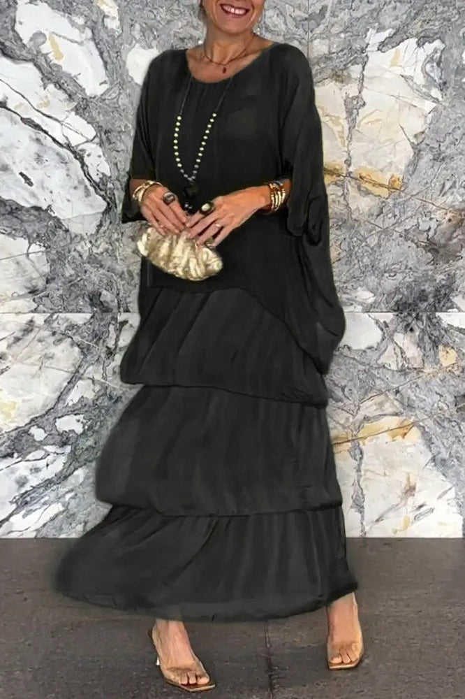 Robe Superposée Nora - Noir