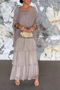 Robe Nora à Superpositions - Gris