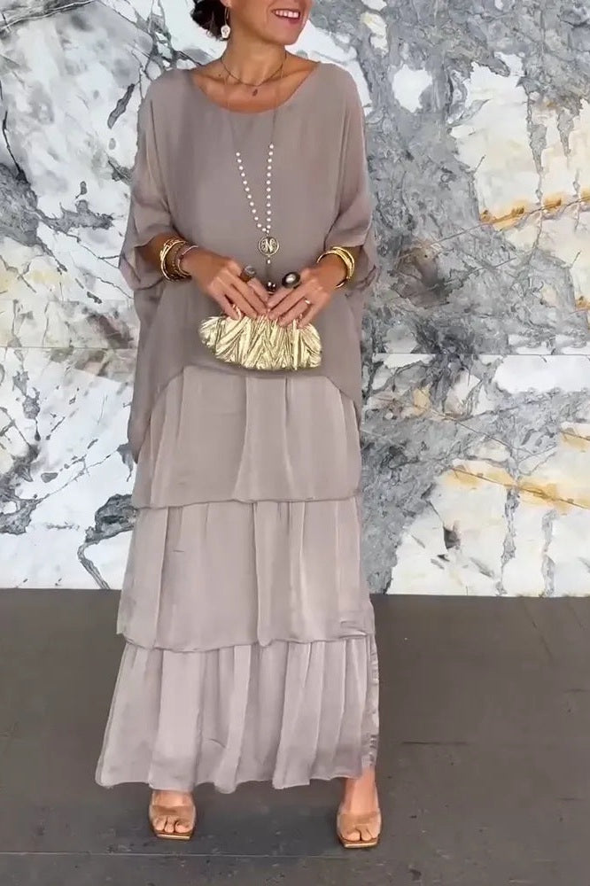 Robe Nora à Superpositions - Gris