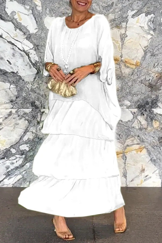 Robe Nora à couches - Blanche