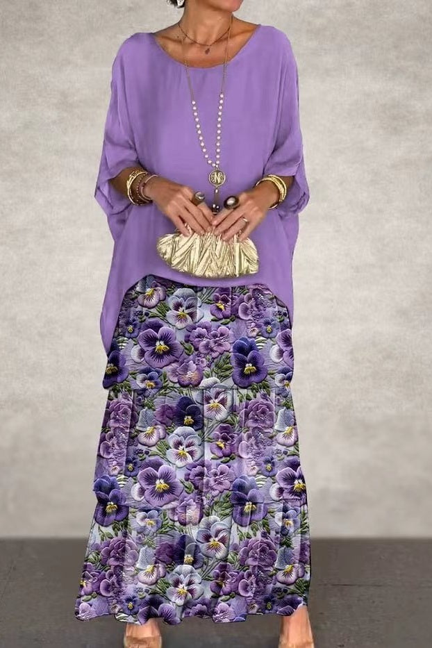 Robe Superposée Nora - Fleur Violette