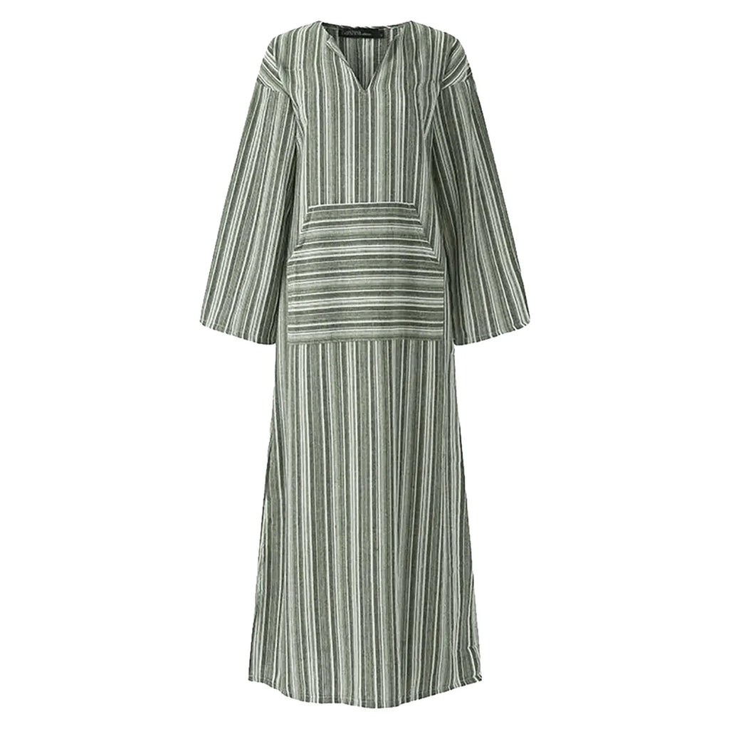 Yvonne - Robe Maxi Rayée