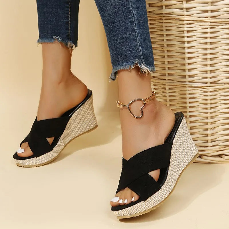 Jewel Sandales à Talons Wedge Chic